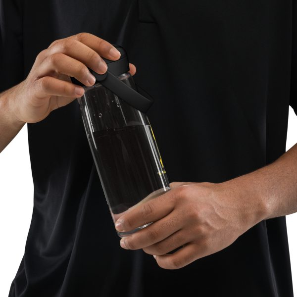 Flip straw water bottle