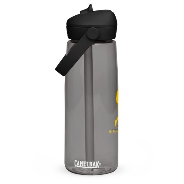 Flip straw water bottle