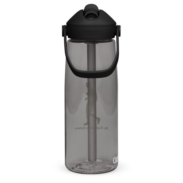 Flip straw water bottle