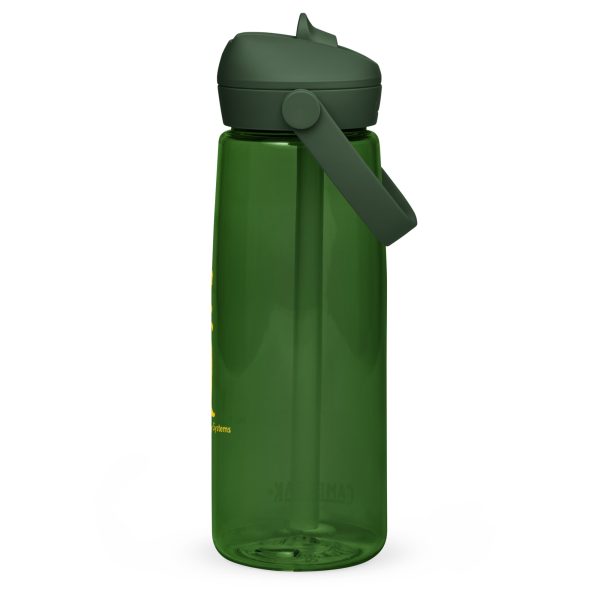 Flip straw water bottle
