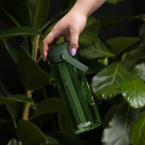 Flip straw water bottle