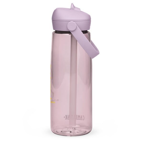 Flip straw water bottle