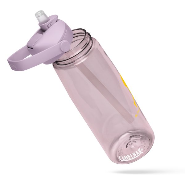 Flip straw water bottle