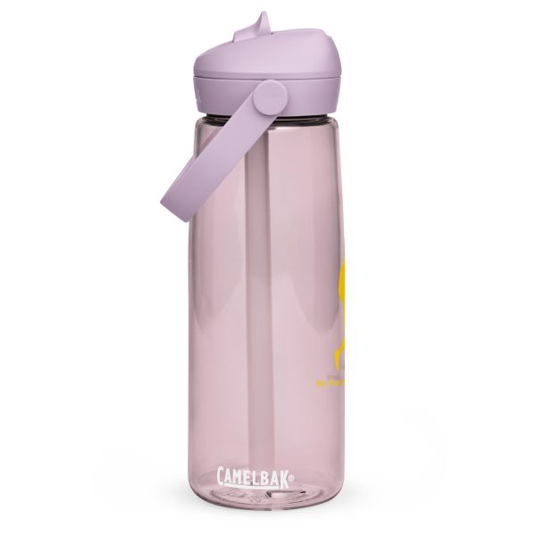 Flip straw water bottle