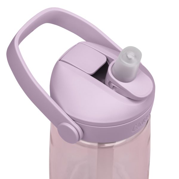 Flip straw water bottle