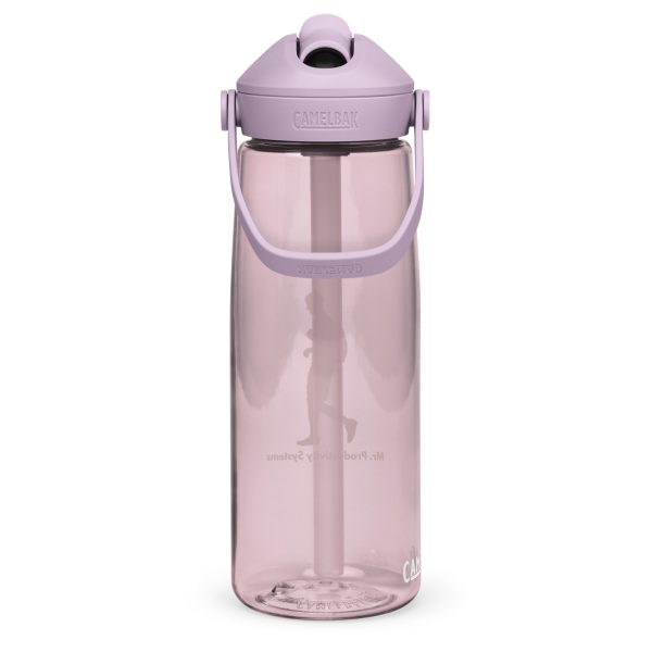 Flip straw water bottle
